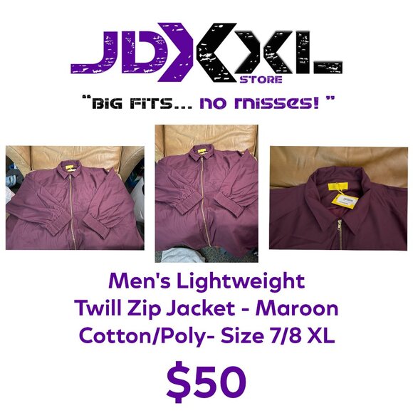 Mens Lightweight Twill Jacket - Microfiber - Picture 1 of 1